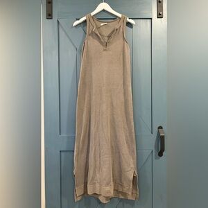 Anthropologie Daily Practice sleeveless waffle knit tank dress gray size XS